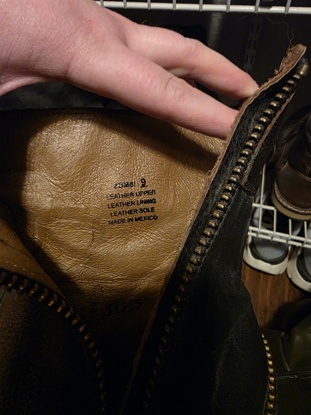 Freebird by Steven Distressed Brown Leather Zip & Buckle Heeled Ankle Boots - Picture 3 of 5